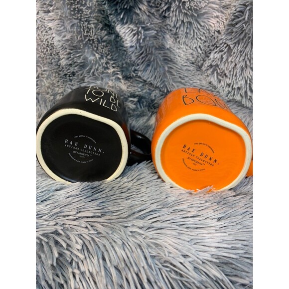 Rae Dunn Halloween Mug Set- Bone to be Wild & Lazy Bones - Picture 4 of 4